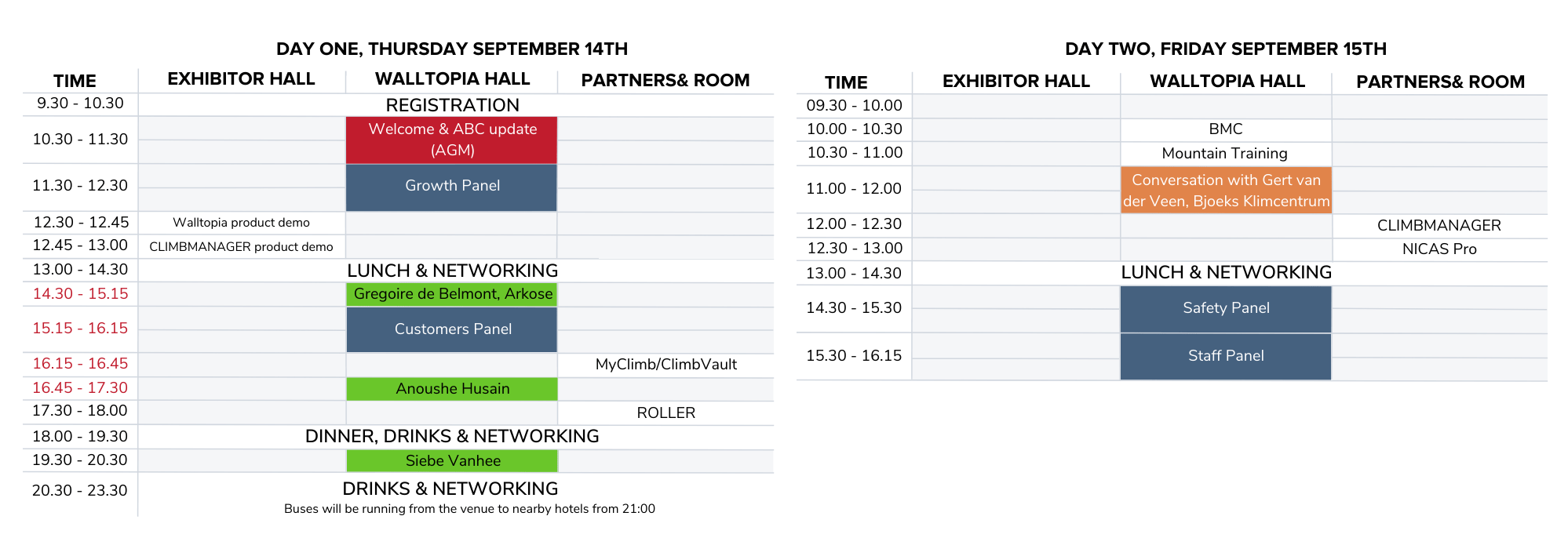 ABC Conference Schedule