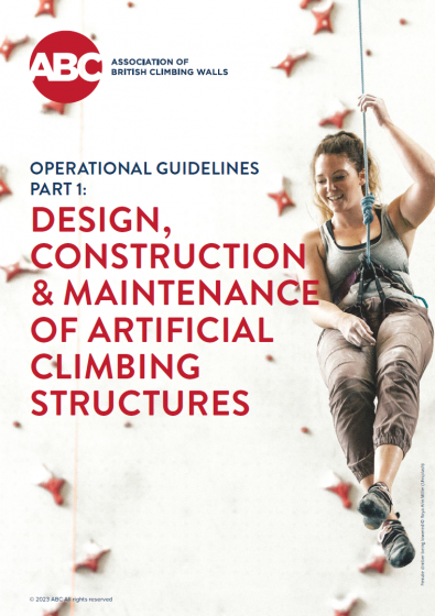 Front cover of the ABC Operational Guidelines Part 1: Design, Construction and Maintenance of Artificial Climbing Structures